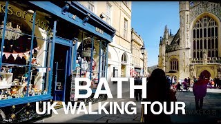 4K Bath England Walking Tour  River Avon Roman Baths amp Royal Crescent [upl. by Higgs]