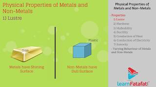 Metals and Nonmetals Class 10 Science Chapter 3  Physical Properties of Metals and NonMetals [upl. by Nomled723]