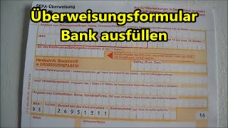 Anleitung SEPA Überweisung ausfüllen IBAN BIC Geld überweisen [upl. by Nala]