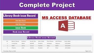 LibraryComplete Microsoft Access Project Library Books issue Record Database [upl. by Tien]