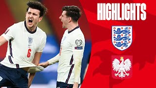 England 21 Poland  Maguire Volleys In Late Winner  World Cup 2022 Qualifiers  Highlights [upl. by Bili]