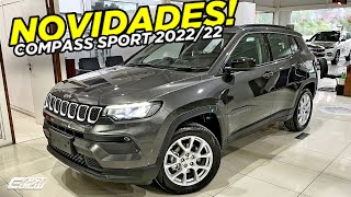 NOVO JEEP COMPASS SPORT 13 TURBO 202222 COM NOVAS RODAS TETO SOLAR E COM MELHOR CUSTO BENEFÍCIO [upl. by Akihsal]