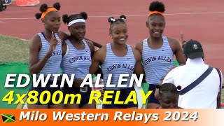 Edwin Allen High Pulls off Amazing Comeback  Holmwood Technical High  Milo Western Relays 2024 [upl. by Aninahs748]