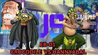 Hannyabal vs Crocodile  One Piece TCG  EB01 [upl. by Ennairrek353]