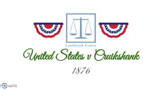 United States v Cruikshank 1876 [upl. by Ahtiekal]