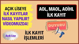 İlk Kayıt Nasıl Yapılır Açık Liseye İlk Kayıt Nasıl Yapılır [upl. by Mcclimans]