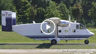 Short SC7 Skyvan  Pink Aviation Services OEFDP  takeoff at Altenstadt Army Airfield [upl. by Sarchet]