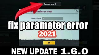 How to Solved Parameter Error Problem  Pubg Fixed Parameter Error  Pubg Number Not Link Problem [upl. by Surtemed925]