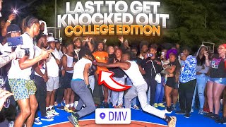 LAST TO GET KNOCKED OUT 🥊😱 COLLEGE EDITON 📚 [upl. by Turnbull]