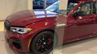 2022 BMW M340i Aventurine Red with Ivory White Merino lthr [upl. by Enoid]