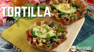 Come preparare le tortilla bowl  Uninsalata gustosa ed originale [upl. by Nna]