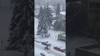 Snowfalls in Edmonton Alberta Canada [upl. by Powe]