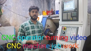 CNC operator turning video CNC machine job work CNC programmer kaise bane cncmaching [upl. by Ahsaelat]