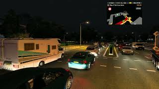 HEAVY TRAFFIC Euro Truck Simulator 2 Realistic Night Drive [upl. by Shaner44]