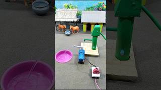 Mini hand pump project mini motor water pump project horse videos  320 [upl. by Okihsoy]