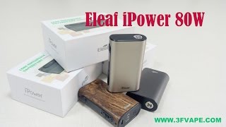 Authentic Eleaf iPower 80W Unboxing Review  3FVAPE [upl. by Suirrad]