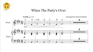 When The Partys Over by Billie Eilish PianoVocalChordsSheets [upl. by Wolf]