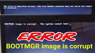 BOOTMGR image is corrupt The system cannot boot Ini solusinya ‼️ [upl. by Nilya]