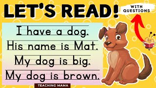 Lets Read  Reading Comprehension  Kinder and Grade 1  Teaching Mama [upl. by Drhcir]