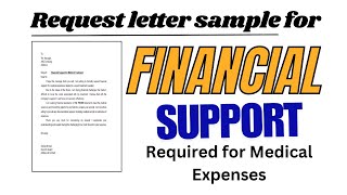 Letter Template for Financial Support of Medical Treatment  Medical assistances letter sample [upl. by Anilad]