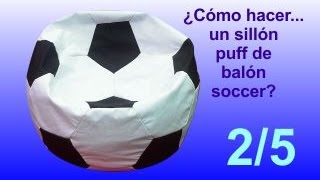 ¿Cómo hacer un sillón puff balón soccer  25 Trazando y cortando los moldes [upl. by Maia]