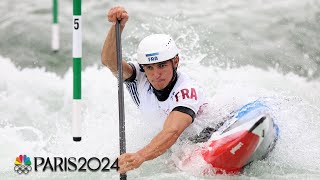 Mens canoe slalom C1 heats are packed with action at the Paris Olympics  NBC Sports [upl. by Enilorak734]