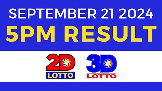 5pm Lotto Result Today September 21 2024  PCSO Swertres Ez2 [upl. by Ahcmis303]