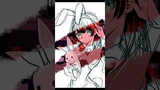 【illustration 】バニーガールBunny Girl【vtuber shorts 】 [upl. by March]