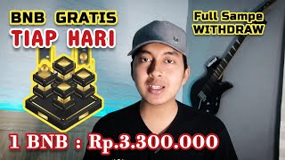 TIAP HARI DONG Cara Dapat BNB Gratis Dari HP Full Tutorial Sampai Withdraw [upl. by Eniluap]