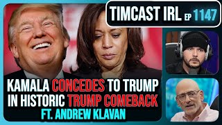 Kamala CONCEDES Trump SWEEPS 2024 Election DOJ DROPS Trump Cases wAndrew Klavan  Timcast IRL [upl. by Annej331]