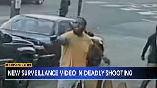 Video shows suspect sought for killing woman in Philadelphias Kensington section [upl. by Willing]