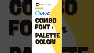 Combinazioni di font e palette colori di Canva Crea grafiche top canva fonts graphicdesign [upl. by Brottman324]