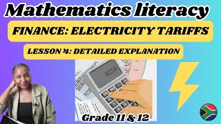 Tariff systems  Electricity tariffs sliding scale  Mathematics literacy grade 11 and 12 [upl. by Assiluj]