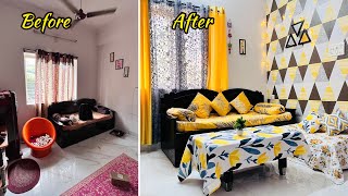 Small Living room Makeover in Budget  Small Living room Makeover [upl. by Onfroi899]