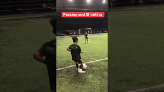 u12 passing and shooting drill shortsshortvideoyoutubeshortpassingshootingdrillsfootballskills [upl. by Anasiul419]