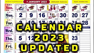 Calendar Malaysia 2023 Updated [upl. by Atoiganap]