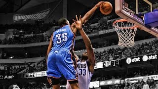 Kevin Durant Top 10 Dunks as an OKC Thunder [upl. by Namlak]