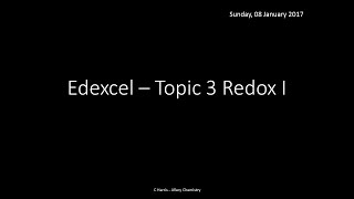 EDEXCEL Topic 3 Redox I REVISION [upl. by Ennaid]