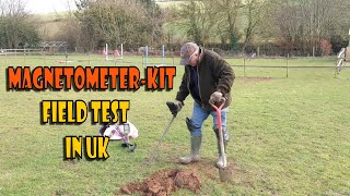 Magnetometer Kit field testing in UK Probus Maximus by metal detectorist Cliff [upl. by Araccot141]