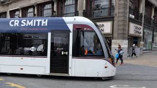 Tram in Edinburgh Schottland 4K [upl. by Enylecoj]