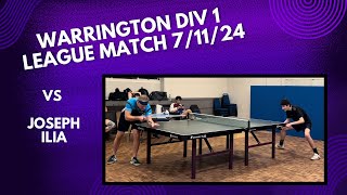 Neil Myatt vs Joseph Ilia  Warrington Div 1 League Match  71124 [upl. by Down]