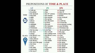 Prepositions of place amp time [upl. by Feldman26]