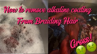 How to Clean Synthetic Hair Before Braiding  ACV Rinse for Braids  Erika [upl. by Themis937]