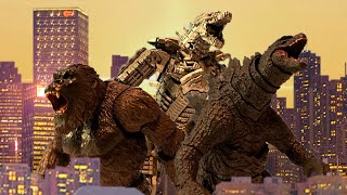 Godzilla vs Kong Full Final Battle Stop Motion [upl. by Gunilla404]