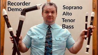 RECORDER DEMO Soprano Alto Tenor Bass Yamaha YRA302B III [upl. by Yentroc83]