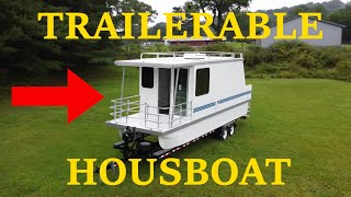 Trailerable Houseboat  2024 Lil Hobo  DEMO [upl. by Caassi]