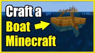 How to Make a Boat in Minecraft Survival Mode Recipe Tutorial [upl. by Siraval]