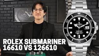 Rolex Submariner Steel 16610 vs 126610 Legends Compared  SwissWatchExpo [upl. by Monson]