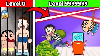 Shinchan Became Max Level Criminal 🤑  Funny Game Roblox 😂 [upl. by Eniamrej187]