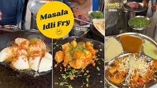 Masala Idli Fry Subah ka Halka Nashta  Tawa Idli Masala Making Street Style  Mumbai Street Food [upl. by Labanna]